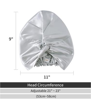 ZIMASILK 22 Momme 100% Mulberry Silk Sleep Cap for Women - Light Grey Silk Bonnet for Hair Care - One Size - Buy Online on GoSupps.com