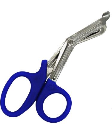 ABE First Aid Tuff Cut Utility Scissors 7.5'' Stainless Steel Medical Bandage Scissors EMT Shears for Emergency Supplies (Blue)