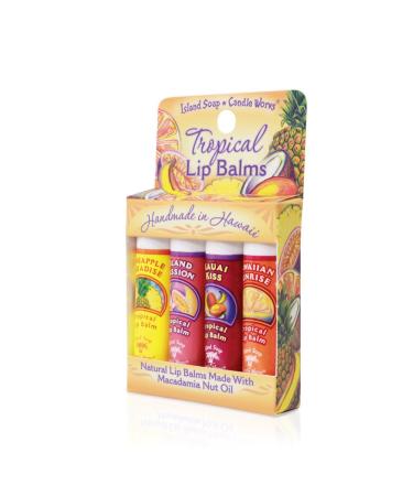 Island Soap & Candle Works Lip Balm Sticks 4 Count - Natural Lip Care (Pack of 1) - Buy Online on GoSupps.com