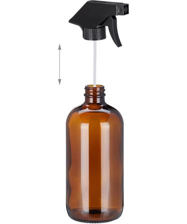 Relaxdays 2x 500ml Refillable Glass Spray Bottles - Mist & Jet Atomizer for Hair Care & Cleaning - Empty Brown Set - Buy Online on GoSupps.com