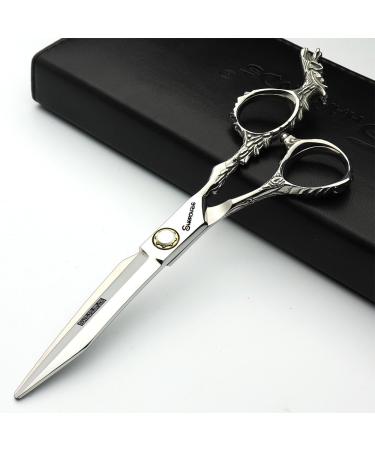 6-inch hairstyle studio styling scissors hairdresser professional scissors japan hairdresser chinese dragon design scissors (6-inch flat scissors-d)