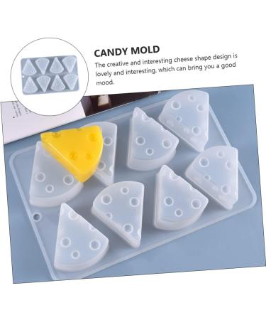 HOMSFOU 1pc Cheese Silicone Mold Cheese Silicone Baking Candy Silicone Molds for Candles Silicone Soap Ice Cream Mould Cheese Fondant Cheese Shape Baking White Silica Gel Mousse - Buy Online on GoSupps.com