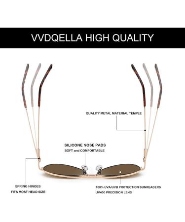 VVDQELLA Aviator Reading Sunglasses - Stylish Full Frame, UV400 Protection, Grey Lens - 1.0x Magnification - Buy Online on GoSupps.com
