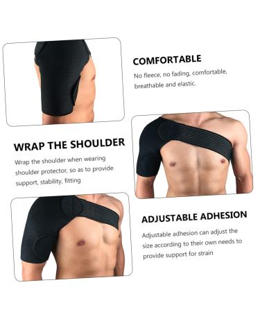 FRCOLOR Adjustable Black Shoulder Brace - Compression Splint with Straps for Pain Relief - SBR Protective Support - Buy Online on GoSupps.com