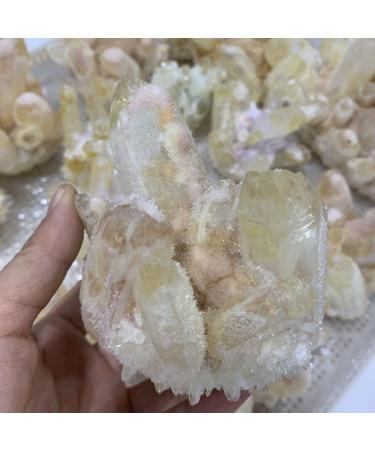 500-600g Natural Pink Ghost Phantom Quartz Crystal Cluster Specimen Crystal - Buy Online on GoSupps.com
