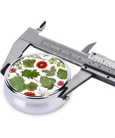 Tropical Flower Parrot Printed Mini Round Pill Box | 3 Compartment Travel Pill Organizer | Portable Medicine Case for Home & Office - Buy Online on GoSupps.com