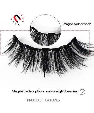 Xptieeck Magnetic Eyelashes with Eyeliner Set 10 Pairs of Reusable Magnetic Eyelashes Magnetic False 3D Eyelashes (A) - Buy Online on GoSupps.com