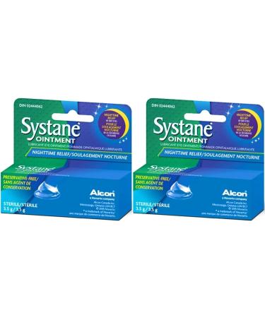 Systane Nighttime Lubricant Eye Ointment - Pack of 2 (0.123 oz 3.5g) | International Shipping Available - Buy Online on GoSupps.com