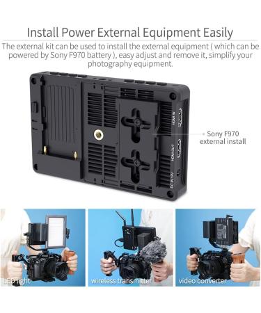 Feelworld F5 Pro V4 6 Touch Screen DSLR Camera Monitor - 3D LUT, F970 Kit, Wireless Transmission - IPS FHD 1920x1080, 4K HDMI, Tilt Arm - Buy Online on GoSupps.com