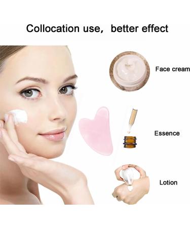 AMZFUK Gua Sha Face Treatment - Rose Quartz Heart Shape Massage Tool for Eye Swelling & Skin Tightening - Buy Online on GoSupps.com