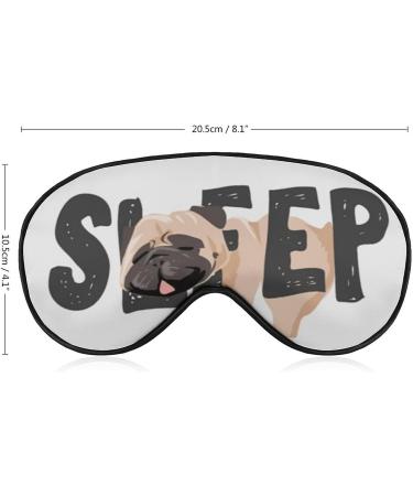 LynaRei Sleeping Mask Funny Pug Dog Sleep Eye Mask Blindfold with Adjustable Strap Eat Sleep Slogan Soft Eye Cover for Blocking Out Lights Style-4 - Buy Online on GoSupps.com