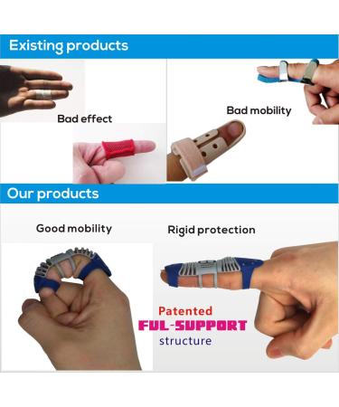 2pcs Finger Splints Sleeve Brace for Middle, Ring, Index & Trigger Fingers - Basketball Finger Guard - Adjustable Fit for Arthritis & Pain Relief - Buy Online on GoSupps.com