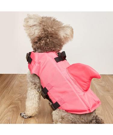 Snik-S Dog Life Jacket - Adjustable Belt Shark Pet Preserver for Short-Nose Dogs (Pug, Bulldog, Poodle, Bull Terrier, Golden Retriever) - XL Blue, Small Pink - Buy Online on GoSupps.com