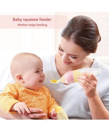 Termichy Baby Weaning Spoons Set + Silicone Pacifier and Fruit Feeder | Infant Feeding Spoon for Teething Baby | Baby Food Dispensing Spoon | 90ML+30ML | Pink - Buy Online on GoSupps.com