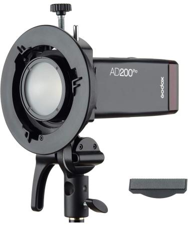 Godox S2 Flash S-Type Bracket with Bowens Mount for Round Head Flashes - Compatible with Godox V1, AD200Pro, AD400Pro, V860II, TT685, TT600, TT350 Series - Direction-Adjustable Handle - Buy Online on GoSupps.com