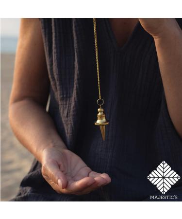 Buy Egyptian Radiesthesia Pendulum Trouvier - Brass Esoteric/Oracle Pendulum for Geobiology & Mood - 27g Gold Travel Magnetizer - Buy Online on GoSupps.com