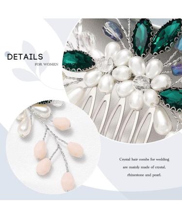 Vakkery Bride Wedding Hair Comb Silver Crystal Bridal Hair Accessories Rhinestone Prom Hair Pieces for Women and Girls - Buy Online on GoSupps.com