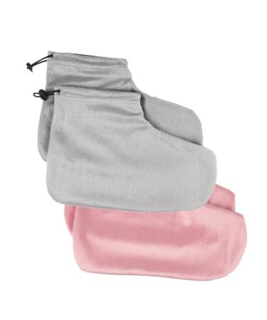 minkissy 2 Pair Heat Preservation Foot Strap Paraffin Wax Hot Spa Wax Moisturizing Foot Cover Wax Heated Booties Wax Foot Covers Heat-retainting Foot Care Insulation Cotton 28x20cm