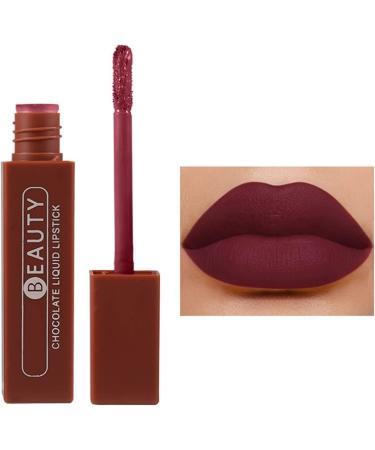  TianWlio Women's Makeup - Liquid Lipstick - 2 ml - Matte and Long-Lasting - Lipstick - Gloss - Chocolate - Waterproof Lip Balm - Buy Online on GoSupps.com