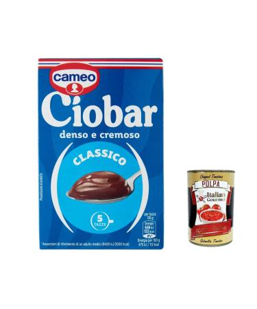 Italian Gourmet E.R. Cameo Ciobar Classico Set of 3 bags of hot chocolate 125 g 3 x 5 bags + Italian gourmet pulp 400 g