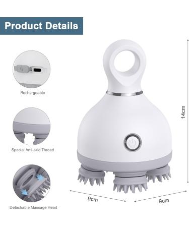 Ankilo Wireless Electric Head Massager - 4 Interchangeable Kneading Heads for Full Body & Scalp Massage | Cat & Dog Massage Agent for Hair Growth - Buy Online on GoSupps.com