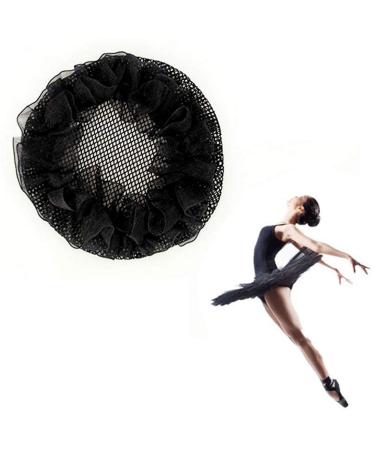8Pcs Reusable Flower Edge Hairnets for Ballet Bun Cover - Black - Buy Online on GoSupps.com