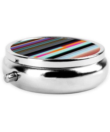 Portable Travel Pill Box Organizer - Irregular Vertical Lines 3 Compartments for Purse & Pocket - Ideal for International Shipping - Buy Online on GoSupps.com
