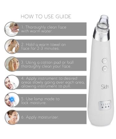 Blackhead Remover Pore Vacuum Cleaner with Rose Quartz Roller - Electric Acne Extractor Kit | USB Rechargeable Suction Tool - Buy Online on GoSupps.com