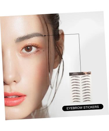 Beatifufu Fake Eyebrow Stickers 9 Sheets Waterproof Eyebrow Stickers False Eyebrows Eyebrow Stencils Eyebrow Lines 6d Cosmetic - Buy Online on GoSupps.com
