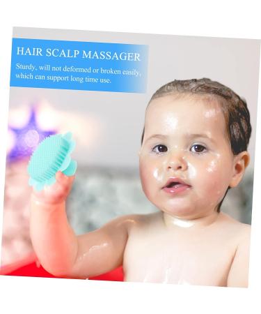 Hemoton Silicone Shampoo Brush for Newborns - Green Handheld Shampooer and Scalp Massager for Baby Bath - Portable and Gentle Baby Hair Brush - 1pc - Buy Online on GoSupps.com