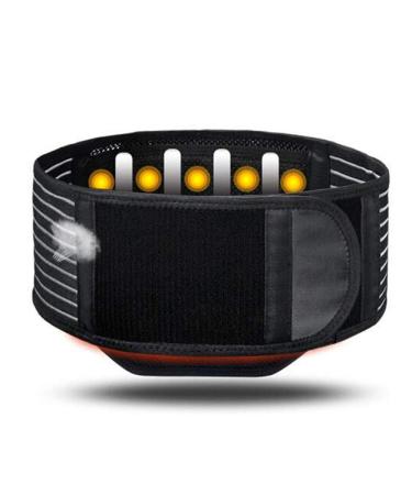 Aostfox lumbar support back ribbon adjustable magnet waist mesh body formation belt magnetic field therapy lordosis support lumbar support belly bandage relief sciatica xl