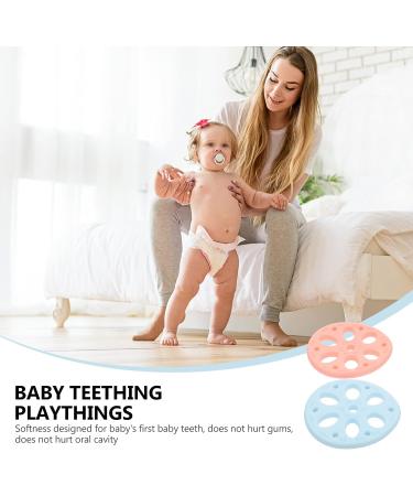Healifty 2pcs Silicone Baby Teethers for Boys and Girls - Teething Toys for Infants - Soothing Hand Grip Molar Nursing Sensory Chew Jewelry Toy - Kids Teething Relief - Buy Online on GoSupps.com