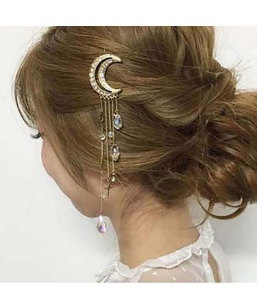 JONKY 3PCS Crystal Hair Clips Set - Tassel Hair Barrettes for Women and Girls - Buy Online on GoSupps.com