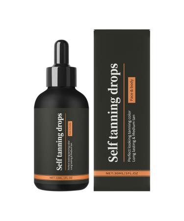 Face Tanning Drops | Huile Autobronzante pour le Corps - Format Voyage 30ml pour Corps et Visage Plage et v nements