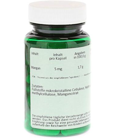 Manganese 5 mg Citrate Capsules - 60 Count | Premium Quality Dietary Supplement for Optimal Health - Buy Online on GoSupps.com