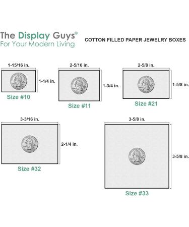 100 Pack White Swirl Cardboard Jewelry Boxes with Cotton - 3 1/4 x 2 1/4 x 1 - The Display Guys - Buy Online on GoSupps.com