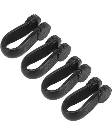 Manual Acupressure Clip Set - Flower-Shaped Relaxation Clips for Migraines - 4 Pieces - Universal Safety Design (Black) - International Shipping - Buy Online on GoSupps.com