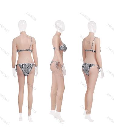 ZWSMS Silicone Breast Body - Artificial Women's Breastpancer Knee-Length Crossdressing Bodysuit for Transgender - Color2 Silicone Upgrade - Buy Online on GoSupps.com