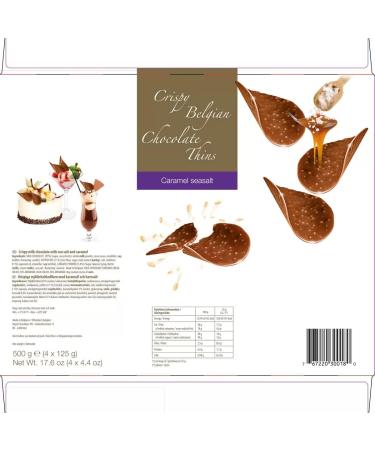 1 x Crispy Belgian Milk Chocolate Thins with Sea Salt & Caramel 500g - Buy Online on GoSupps.com