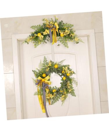 Alipis 2pcs Simulation Flower Door Hanging Garland Eucalyptus Plant Household Lemon Adorn Wall Hanging Yellowx2pcs 60x30cmx2pcs - Buy Online on GoSupps.com