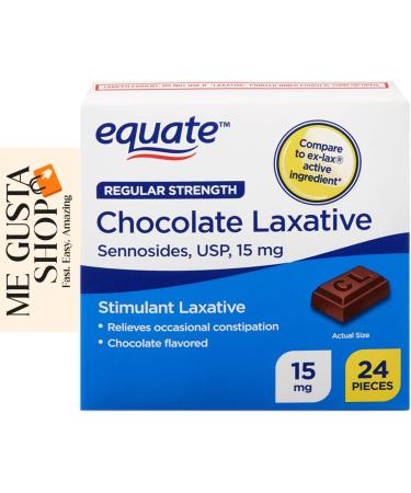 Equate Chocolate Flavored Sennosides Laxative 24 Count + Me Gustas Stickers - Buy Online on GoSupps.com
