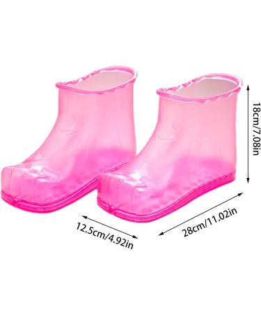 Foot Spa Soak Shoes | Anti-Slip High-Density Foot Soaking Boots - Colorful Heatproof Foot Soaking Shoes Household Foot Bath Shoes for Bathroom Height 18cm Size 45 Red - Buy Online on GoSupps.com