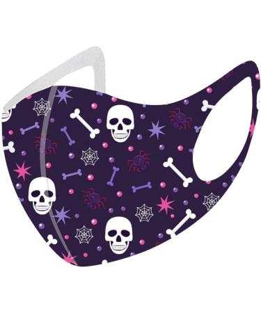 Yliquor 5pc Adult Halloween Mouth Mask for Protection Face and Nose Health Washable Earloop Mask Reusable Washable for Men Women Adults (5 PC B) - Buy Online on GoSupps.com