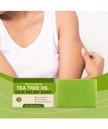  Raevior Tea Tree Oil Soap Bar - with Coconut Oil & Turmeric Natural Foot & Body Soap for Healthy Skin Facial Cleanser and Body Oder Herbal Cleansing Soaps Odor Control & Daily Refreshing Cleanse (4pcs) - Buy Online on GoSupps.com