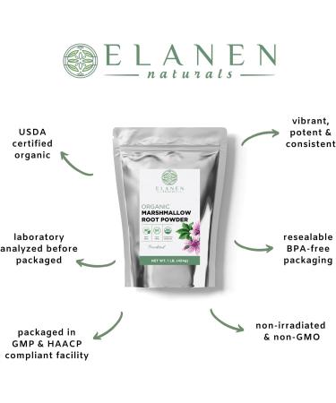 Organic Marshmallow Root Powder 16 oz - USDA Certified Althaea Officinalis Herb, 1 lb Powdered Pack - Althea Officinalis, Marshmellow Root Organic - Buy Online on GoSupps.com