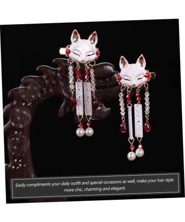Toyvian 1 Pair Fox Tassel Clip Barrettes for Hair Chinese Tassel Hair Clip Hair Clips for Hair Accessory for Women Tassel Hairpin Pearl Hair Accessories Kimono Hair Alloy - Buy Online on GoSupps.com