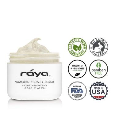 RAYA Almond Honey Facial Scrub | Natural Exfoliating Scrub for Glowing Skin | Polishes & Softens Non-Blemished Complexion - Shop Internationally - Buy Online on GoSupps.com