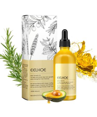 Veganic Natural Hair Growth Oil Veganic Hair Oil Natural Hair Growth Oil for Thin Hair Hair Oil for Dry Damaged Hair and Growth 60ML