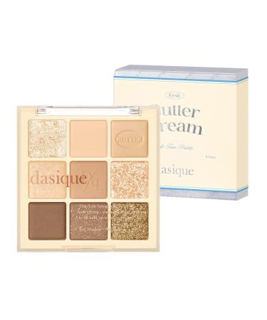 Dasique Shadow Palette 17 Butter Cream l Vegan  Cruelty-Free l 9 blendable shades with glitters