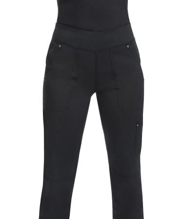 Healing Hands Purple Label 9133 Tori Cargo Scrub Pants for Women | Lightweight & Soft Yoga Pant with 5 Pockets | Size Medium, Black - Buy Online on GoSupps.com